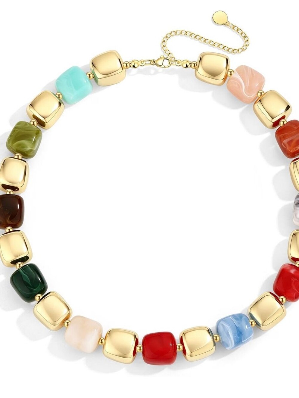 Statement Summer Beach Necklace, Mixed Colors